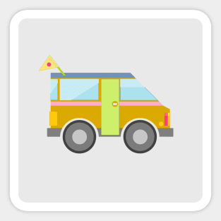 retro van road trip Sticker